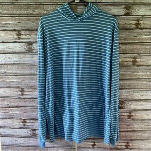 J Crew Factory Men's Striped Hooded Long-Sleeved Pullover Size‎ L